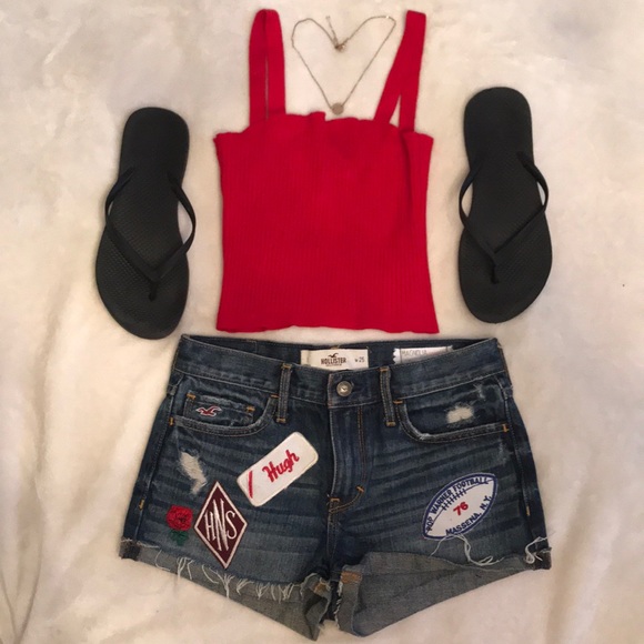 Hollister Pants - High Waist Custom Hollister Jean Shorts